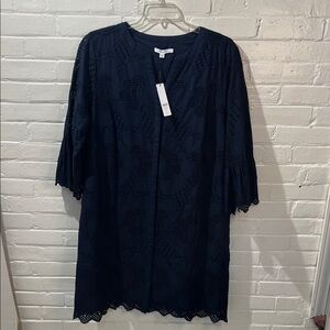 Chico's Navy Blue Lace Dress NWT
